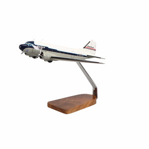 Douglas DC-3 Clear Canopy Large Mahogany Model