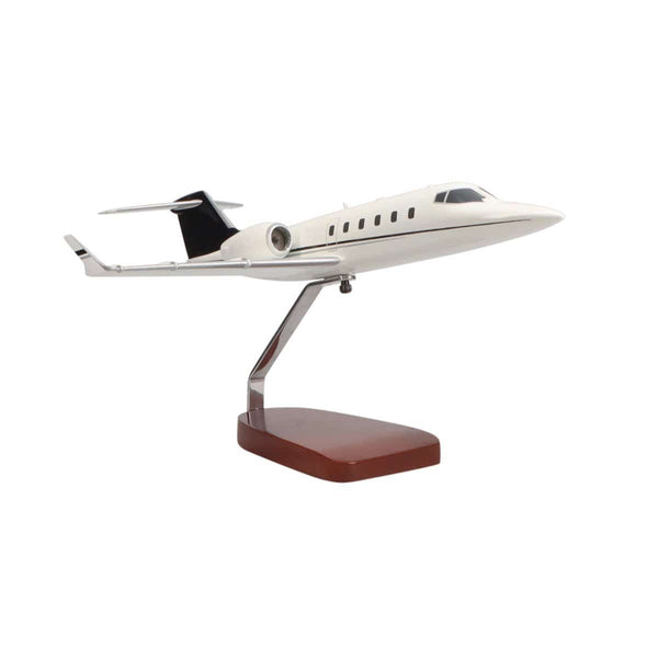 High Flying Models Aircraft Models Learjet 60 (Black, Grey) Large Mahogany Model