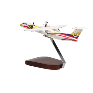 De Havilland Canada Dash 8 Nok Air Large Mahogany Model