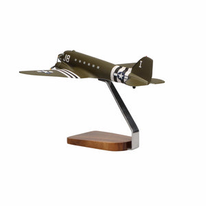 Douglas C-47A Skytrain "Kilroy Is Here" Large Mahogany Model
