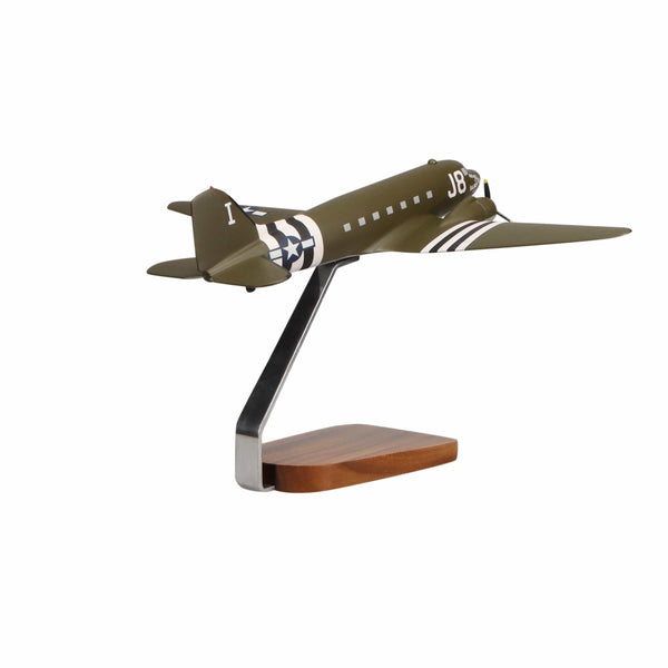 Douglas C-47A Skytrain "Kilroy Is Here" Large Mahogany Model