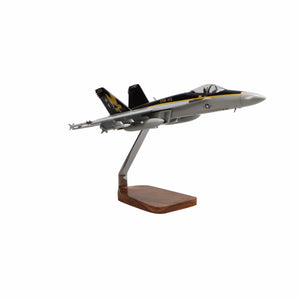 McDonnell Douglas F/A-18E Super Hornet w/Armaments Clear Canopy Large Mahogany Model