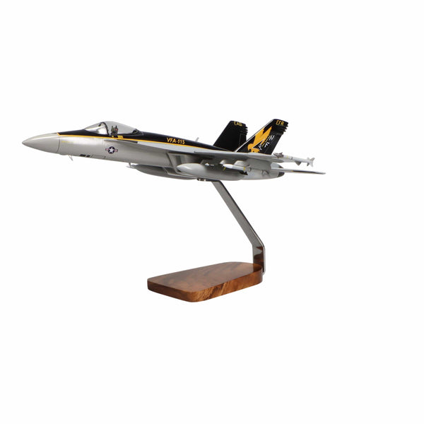 McDonnell Douglas F/A-18E Super Hornet w/Armaments Clear Canopy Large Mahogany Model