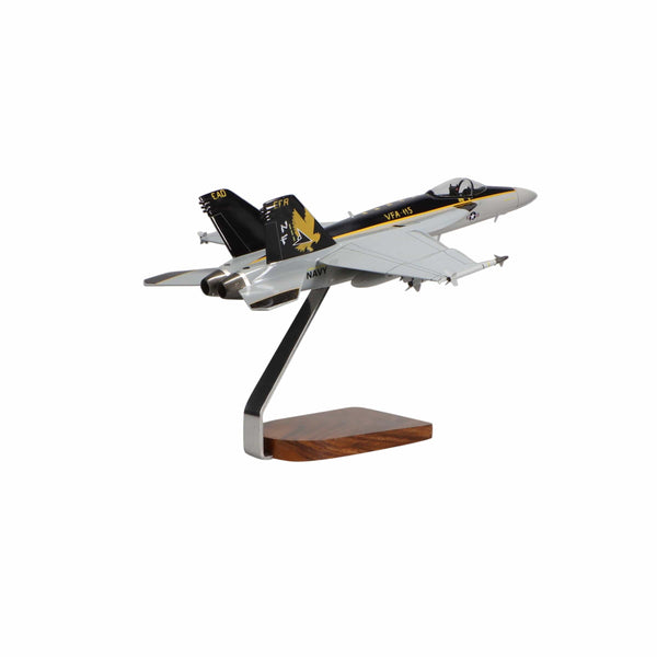 McDonnell Douglas F/A-18E Super Hornet w/Armaments Clear Canopy Large Mahogany Model