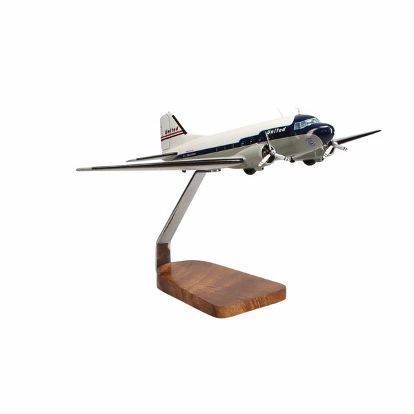 Douglas DC-3 Clear Canopy Large Mahogany Model