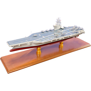 USS George H.W. Bush (CVN-77) Nimitz-Class Supercarrier Large Mahogany Model