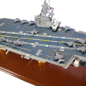USS George H.W. Bush (CVN-77) Nimitz-Class Supercarrier Large Mahogany Model