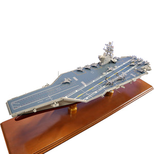 USS George H.W. Bush (CVN-77) Nimitz-Class Supercarrier Large Mahogany Model