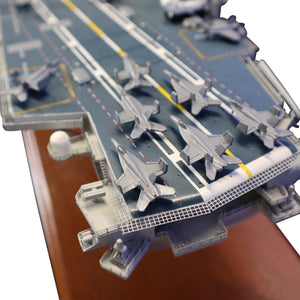 USS George H.W. Bush (CVN-77) Nimitz-Class Supercarrier Large Mahogany Model