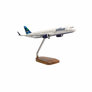 Airbus A321 Jetblue Airways Large Mahogany Model
