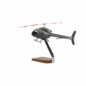 High Flying Models Aircraft Models Bell® 505 Jet Ranger Clear Canopy X Large Mahogany Model
