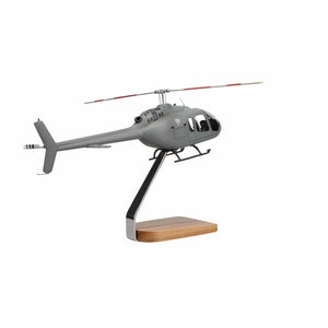 High Flying Models Aircraft Models Bell® 505 Jet Ranger Clear Canopy X Large Mahogany Model