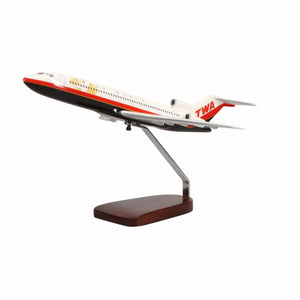 High Flying Models Aircraft Models Boeing 727-200 TWA (Trans World Airlines) Large Mahogany Model