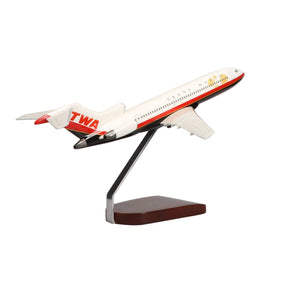 High Flying Models Aircraft Models Boeing 727-200 TWA (Trans World Airlines) Large Mahogany Model