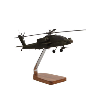 High Flying Models Aircraft Models Boeing AH-64 Apache Longbow Large Mahogany Model