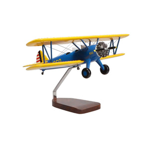 High Flying Models Aircraft Models Boeing™ PT-17A Stearman Kaydet Large Mahogany Model