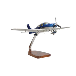 High Flying Models Aircraft Models Cirrus SR22 Clear Canopy Large Mahogany Model