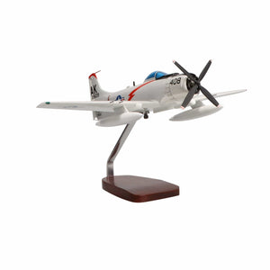 High Flying Models Aircraft Models Douglas A-1 Skyraider Large Mahogany Model
