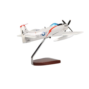 High Flying Models Aircraft Models Douglas A-1 Skyraider Large Mahogany Model