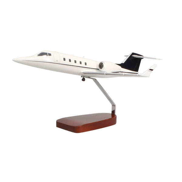 High Flying Models Aircraft Models Learjet 60 (Black, Grey) Large Mahogany Model