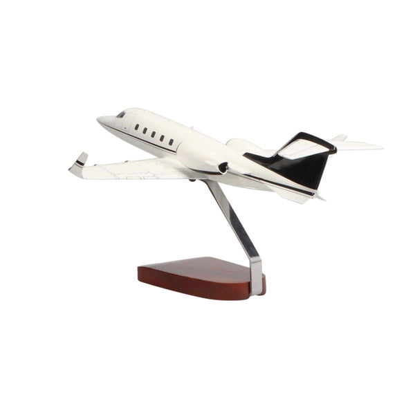 High Flying Models Aircraft Models Learjet 60 (Black, Grey) Large Mahogany Model