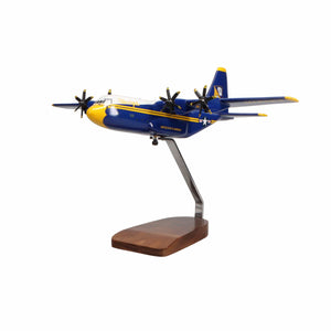 High Flying Models Aircraft Models Lockheed C-130J® New Fat Albert Airlines U.S. Navy Blue Angels Large Mahogany Model