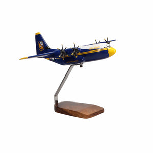 High Flying Models Aircraft Models Lockheed C-130J® New Fat Albert Airlines U.S. Navy Blue Angels Large Mahogany Model