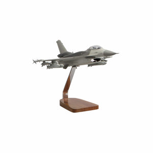 High Flying Models Aircraft Models Lockheed Martin F-16 Fighting Falcon® Clear Canopy w/Full Armament Large Mahogany Model