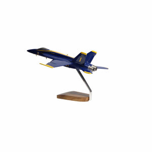 High Flying Models Aircraft Models McDonnell Douglas F/A-18E Super Hornet Blue Angels Large Mahogany Model