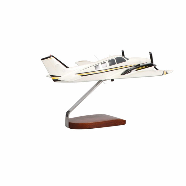 Beechcraft® Baron G58 (Yellow/Black) Large Mahogany Model