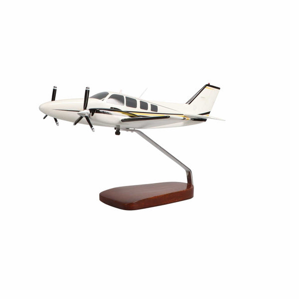 Beechcraft® Baron G58 (Yellow/Black) Large Mahogany Model