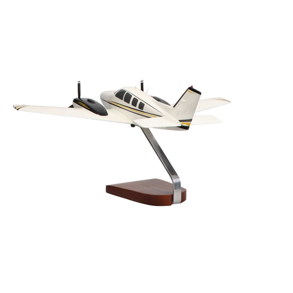 Beechcraft® Baron G58 (Yellow/Black) Large Mahogany Model
