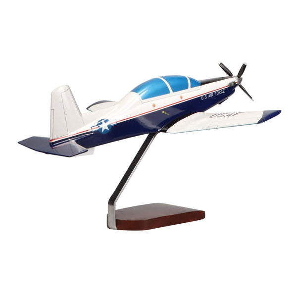 Beechcraft® T-6A Texan II U.S. Air Force (Blue) Large Mahogany Model