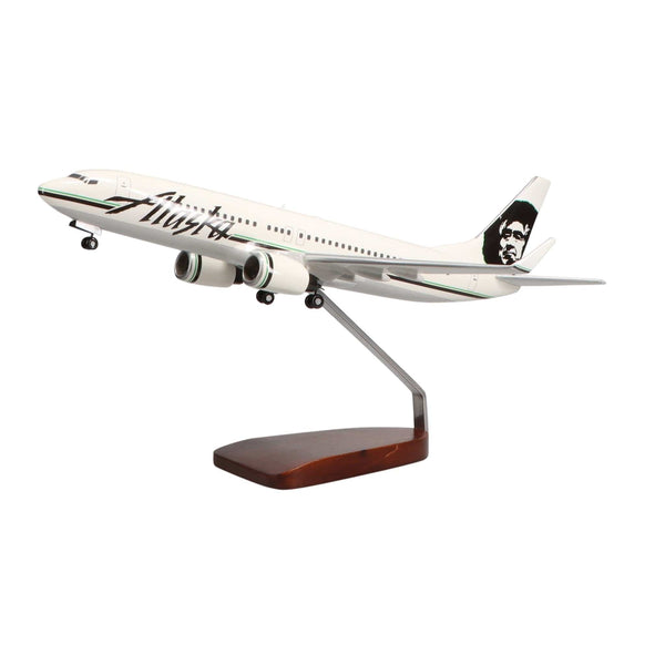 Boeing 737-800 Alaska Airlines Large Mahogany Model