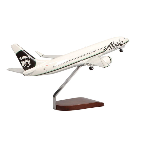 Boeing 737-800 Alaska Airlines Large Mahogany Model