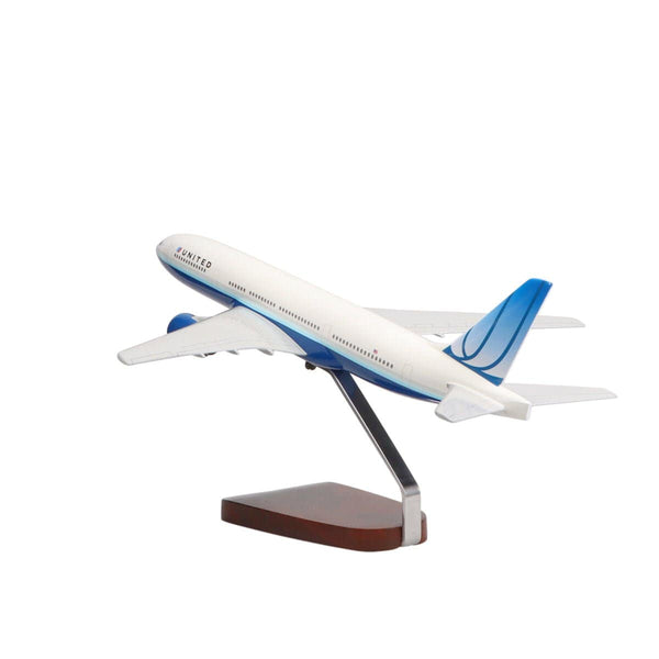 Boeing™ 777-200 United Airlines (Blue Tulip Livery) Large Mahogany Model