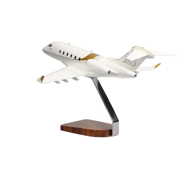 Bombardier Challenger 350 Clear Canopy Large Mahogany Model