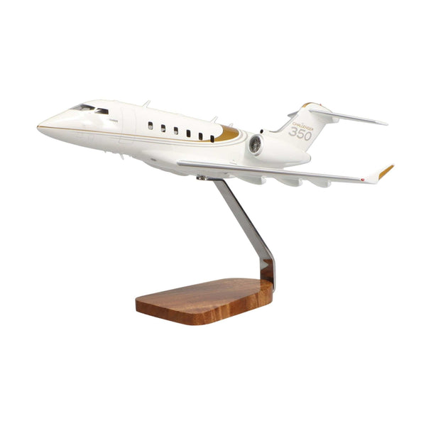 Bombardier Challenger 350 Clear Canopy Large Mahogany Model