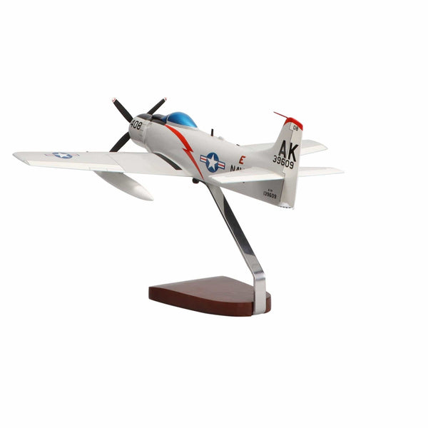 Douglas A-1 Skyraider Large Mahogany Model