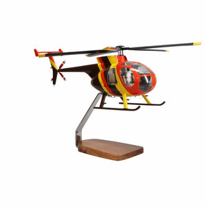 Hughes Helicopters 500D Magnum PI Clear Canopy Large Mahogany Model