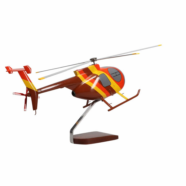 Hughes Helicopters 500D Magnum PI Large Mahogany Model
