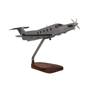 Pilatus PC-12 U-28A Military Large Mahogany Model