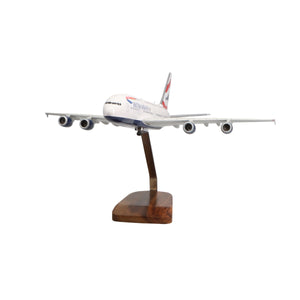 Airbus A380 British Airways Large Mahogany Model