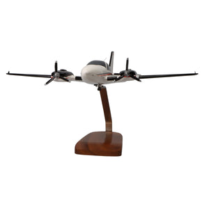 Beechcraft Baron G58 (Red/Black) Large Mahogany Model