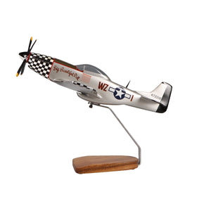 North American P-51D Mustang "Big Beautiful Doll" Large Mahogany Model