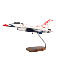 General Dynamics F-16A Thunderbirds Large Mahogany Model