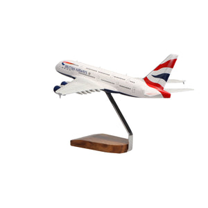 Airbus A380 British Airways Large Mahogany Model