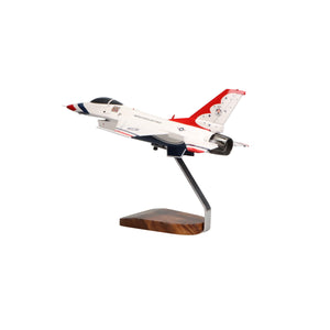 General Dynamics F-16A Thunderbirds Large Mahogany Model