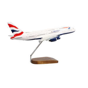 Airbus A380 British Airways Large Mahogany Model