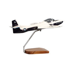 Cessna T-37B Tweetie Bird (Blue/White) Large Mahogany Model
